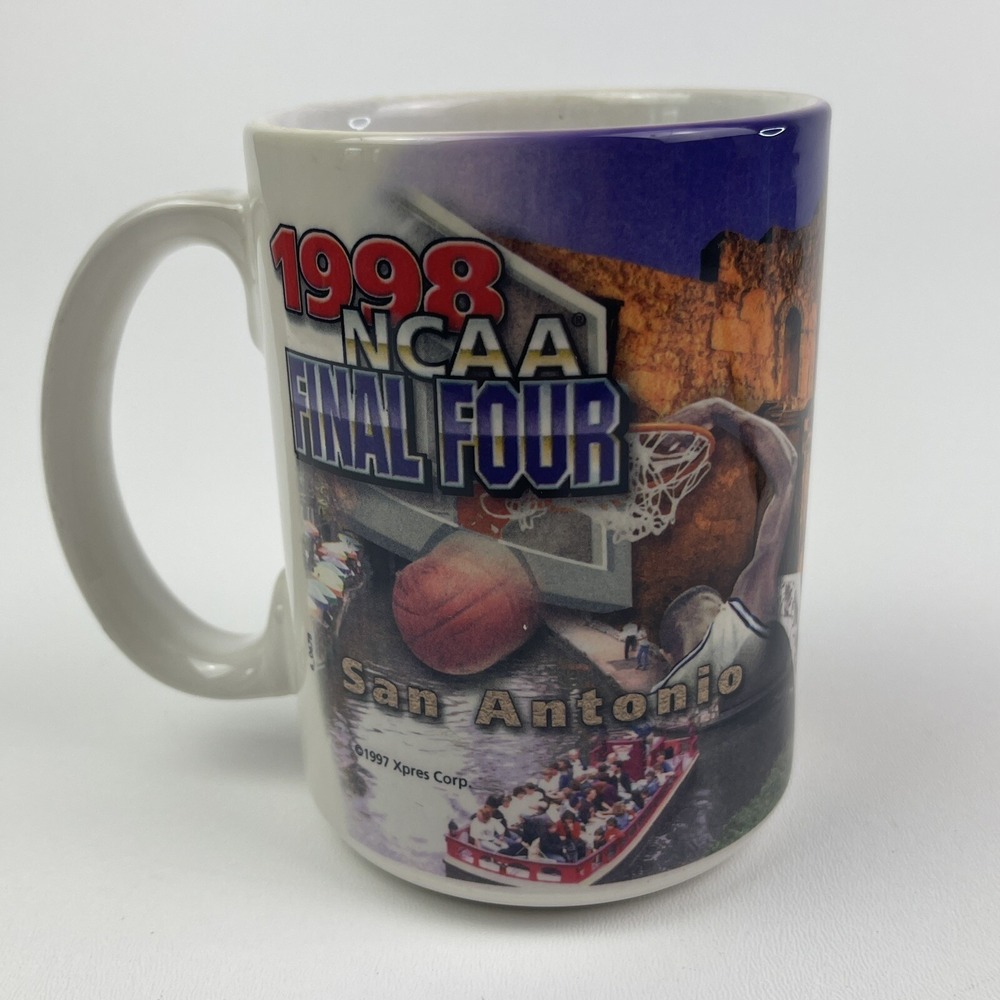 Vintage 1998 NCAA Final Four San Antonio Coffee Mug Alamo College Basketball
